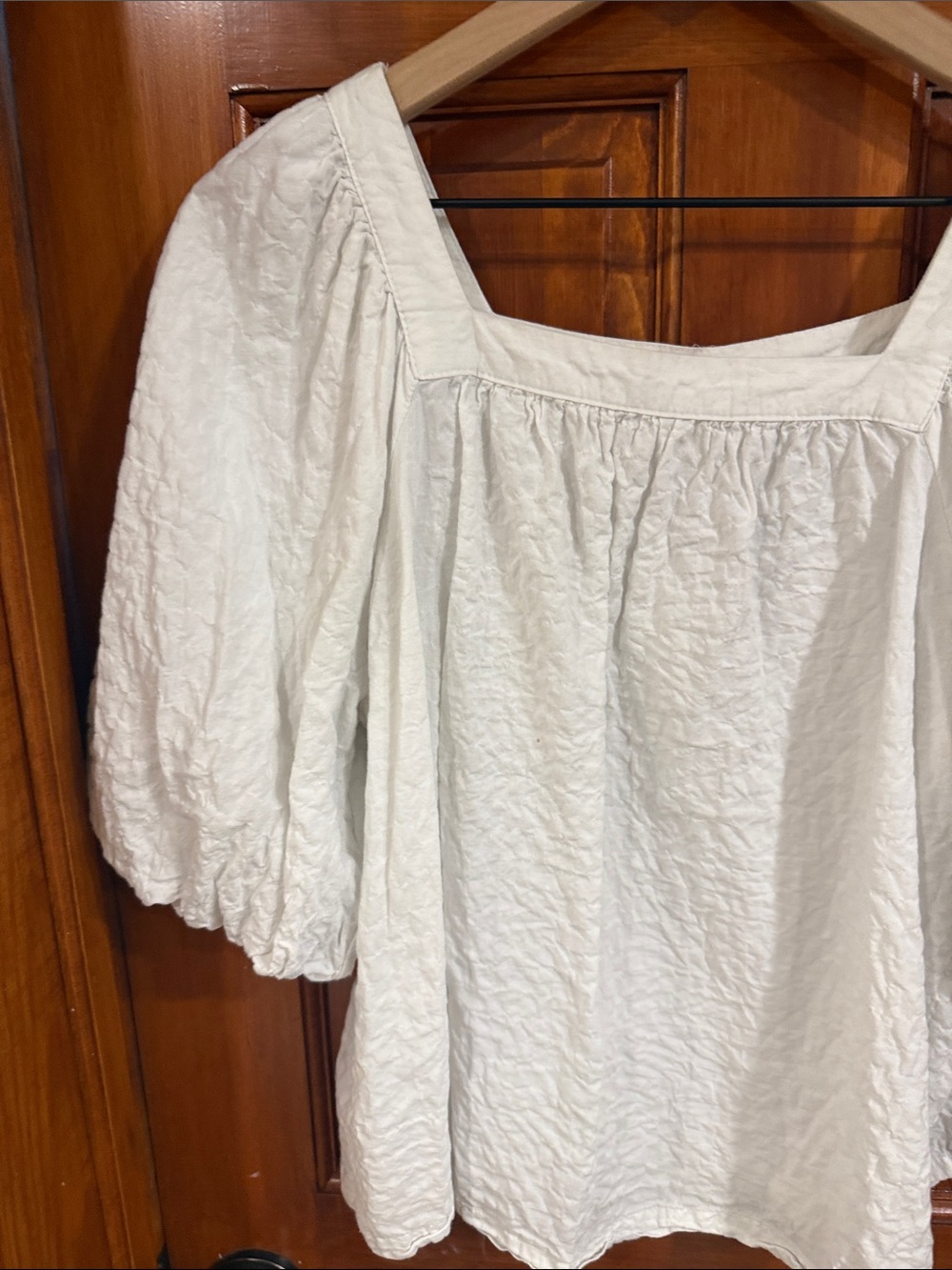 a new day White Square-Neck Puff Sleeve Blouse - Picture 2 of 8